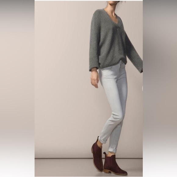 MASSIMO DUTTI - Burgundy Suede Chelsea Boots - size 40 EUR - Picture 3 of 11